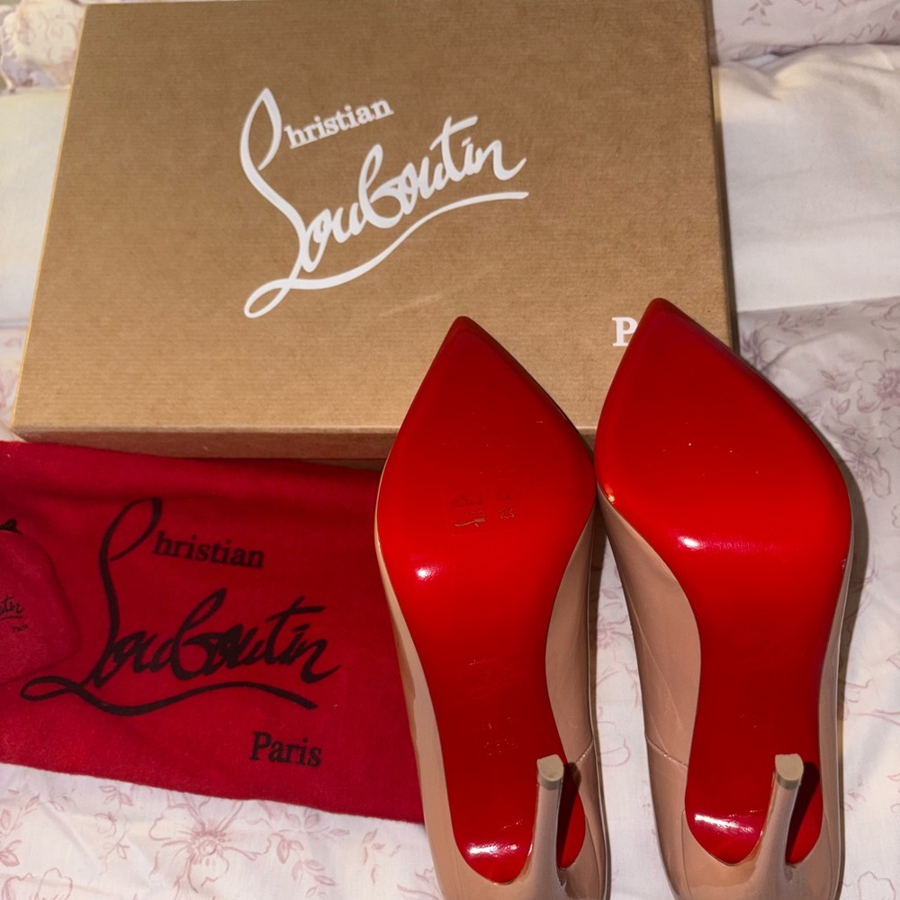 Christian Louboutin Beige Stiletto Heels - Picture 5 of 6